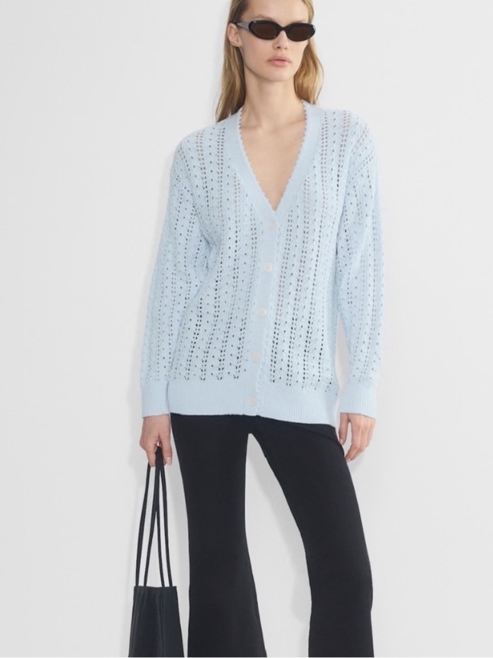 Wilfred Aritzia Reverence Crochet Knit Cardigan size S